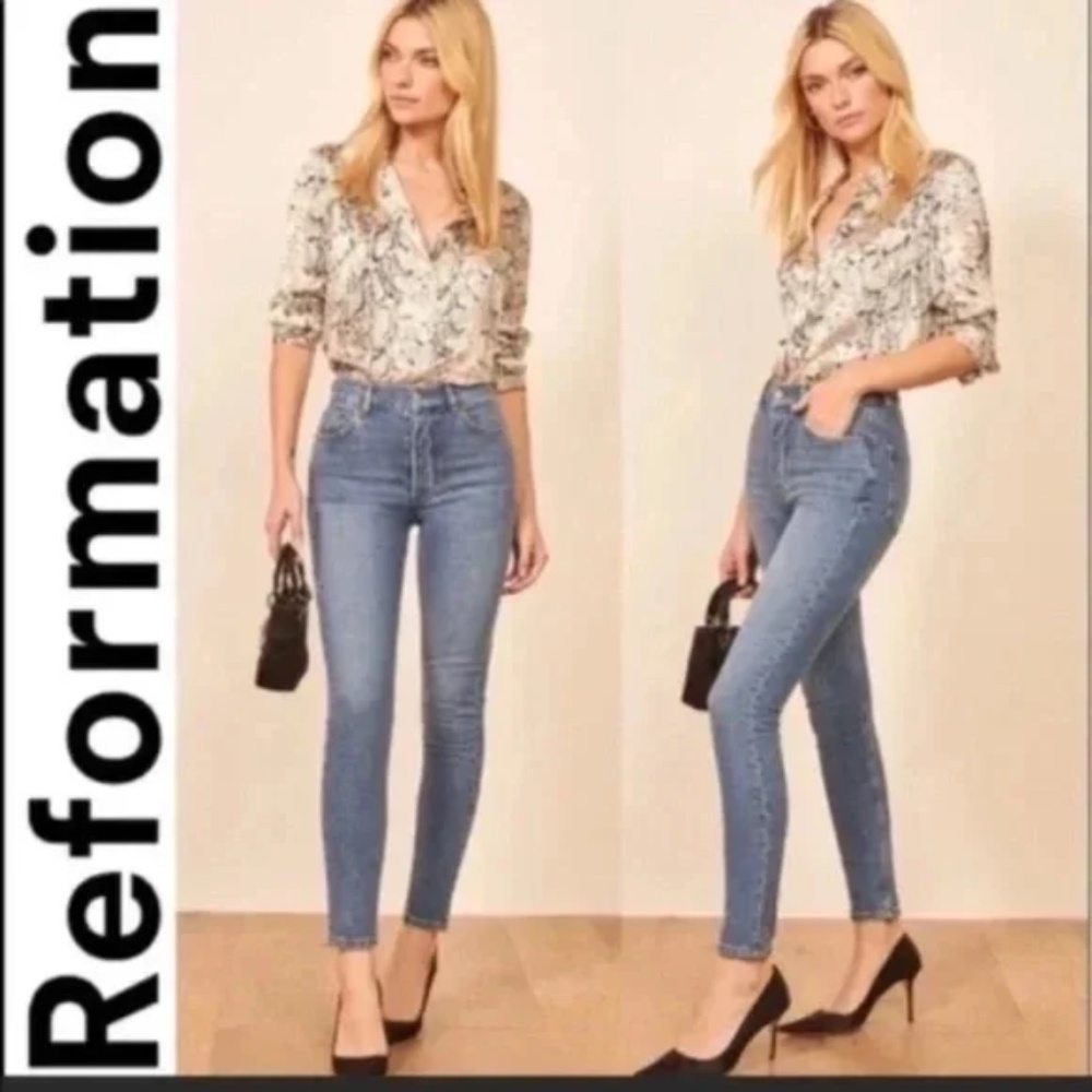 Reformation Serena High Waist Skinny Jeans Maya Reformation Size 27
